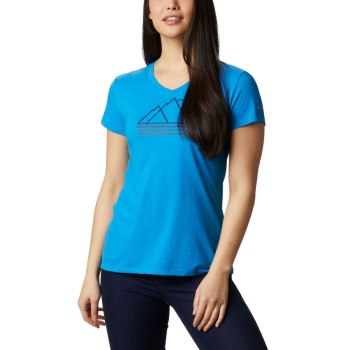 Columbia T-Shirt Dames, Solar Shield Graphic Blauw, 05MQOXWVB